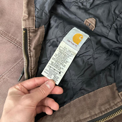 Y2K faded brown Carhartt Active hooded workwear jacket - (L)