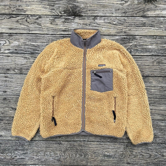 Vintage Patagonia Retro-X Deep Pile Fleece Jacket - Tequila Gold (M) - Made in USA