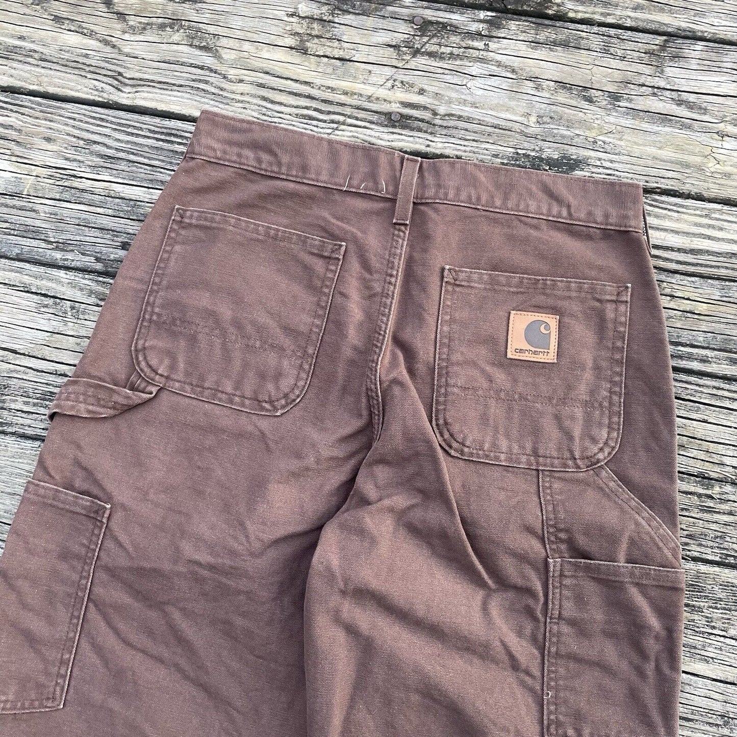 Vintage Carhartt B11 Washed Duck Work Pants - Chestnut (30x34)