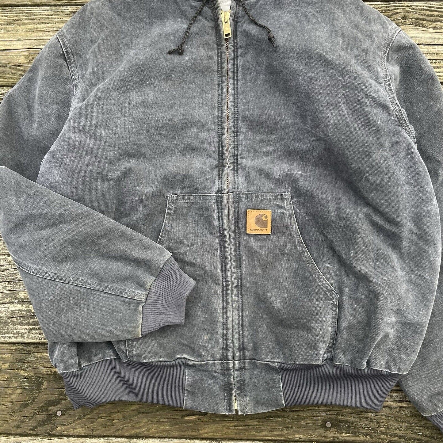 Vintage Carhartt J68 PTL Sandstone Hooded Jacket - Petrol (XXL)