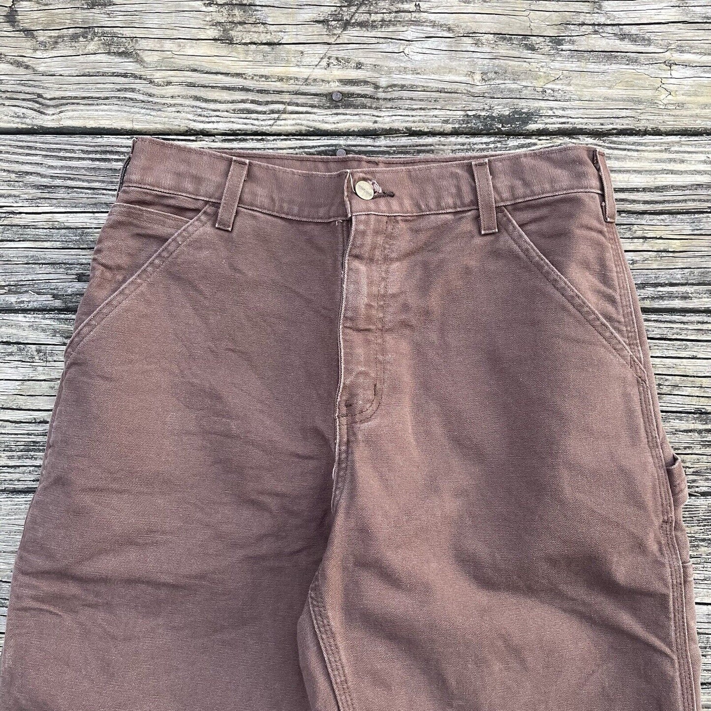 Vintage Carhartt B11 Washed Duck Work Pants - Chestnut (30x34)