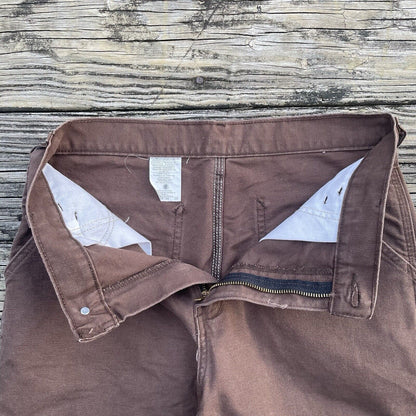 Vintage Carhartt B11 Washed Duck Work Pants - Chestnut (30x34)